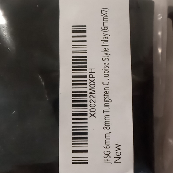 Tungsten ring with turquoise style inlay - Picture 6 of 6